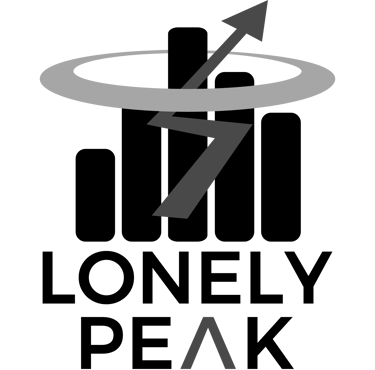 The Logo for LonelyPeak, a client of SquareKey Studio