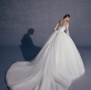 robe de mariée princesse avec manches en dentelle 