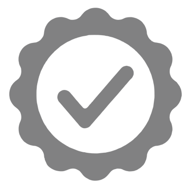 Icono de certificación con check, garantizando productos avalados por COFEPRIS