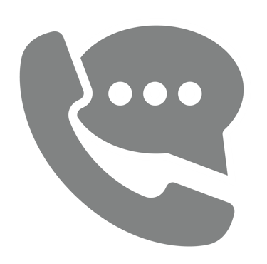 Icono de teléfono con chat, representando el seguimiento post-tratamiento