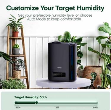 humedad 60 por ciento con humidificador