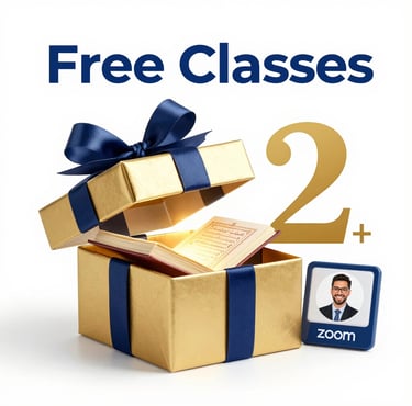 2 free trial Quran classes online via Zoom — no commitment, book your session with Be Reciter today