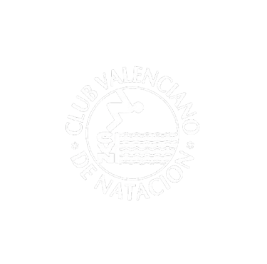 Logotipo en blanco del club valenciano de natación
