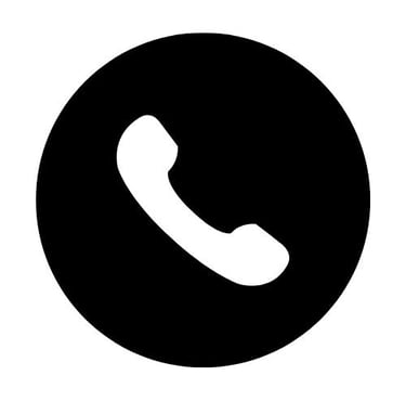 black and white phone icon