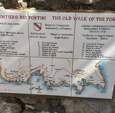 Map of Sentiero Dei Fortini Walking Trail