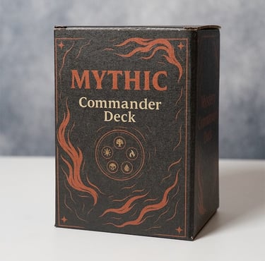 Mystery Mythic Commander Deck box for Magic The Gathering.