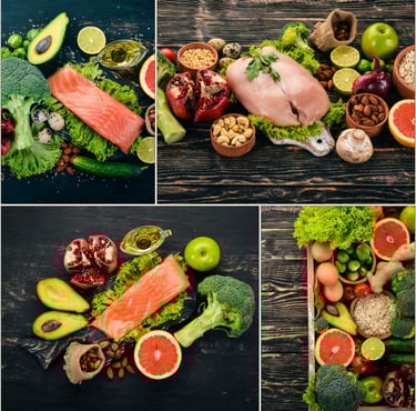 Een assortiment van verschillende fruit- en groentesoorten