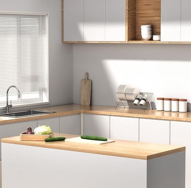 Waterproof Peel-and-Stick White Wallpaper for Scandinavian-Style Kitchen Cabinets – Self-Adhesive