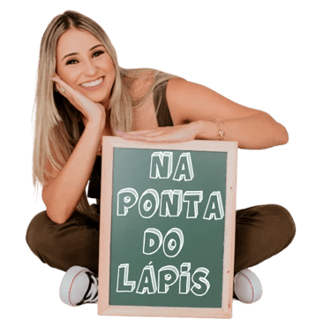 imagem mostra uma jovem menina segurando um quadro escrito o tema na ponta do lápis.