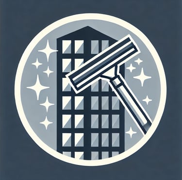 A commercial building with a squeegee