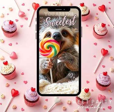 Cute Sloth Valentines Day Video