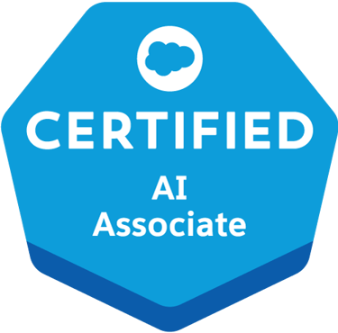 Salesforce AI Associate Certification – expertise in AI concepts and Salesforce AI tools