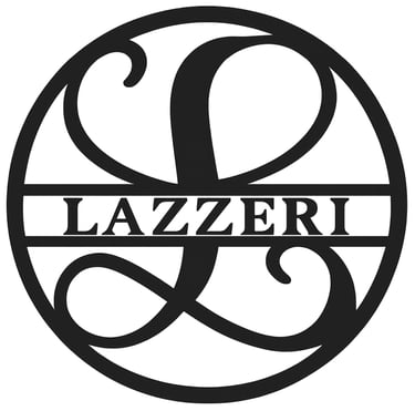 A large L with the word Lazzeri