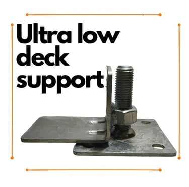 Low clearance adjustable deck support