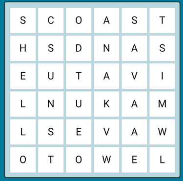 Beach word Search 
