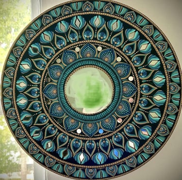 Lippan art, Mirror work with dot art