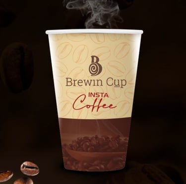 3 in 1 instant coffee in a cup