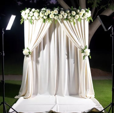 whimsical Photo Booth flower wall