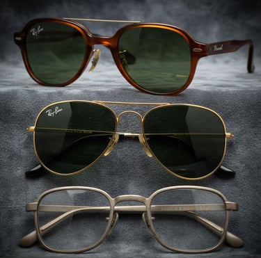 Ray-Ban Aviator Persol modelos históricos gigantes europeos marcas icónicas lentes de sol vintage