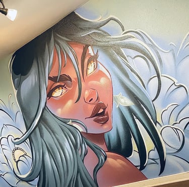 Feral - Mural in Texas, muralism, street art, urban art by Ona Salvador