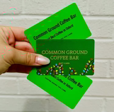 Gift Cards | Visit Common Ground Coffee Bar & Bakery in Oxford, MS,