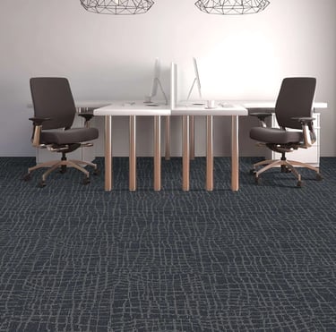 Garfield3 commercial carpet tile with modern grid pattern, designed for high-traffic office and retail spaces in London