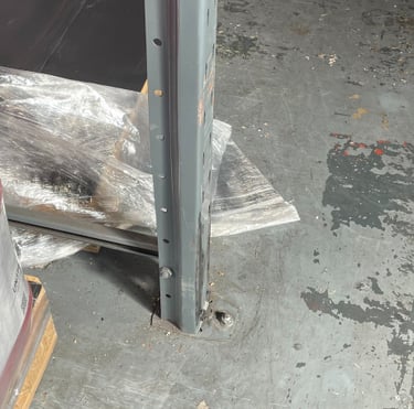 A-Z Rack Inspections Ltd - Damaged Floor Fixing
