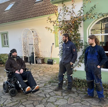 Dan with apprentices