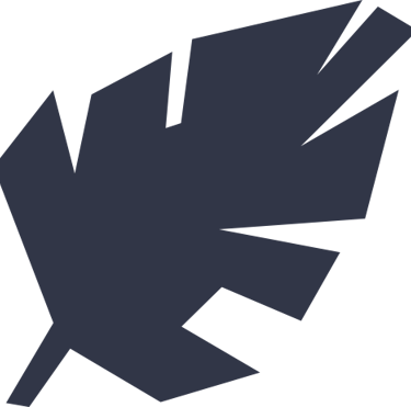 Woodcut of a leaf.