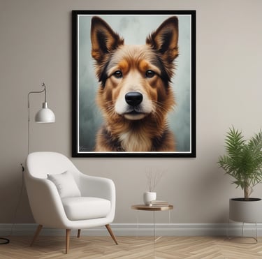 A cozy reading nook featuring a dog-themed ebook open on a tablet.