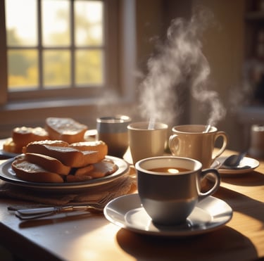 A vibrant close-up of a Hmong-inspired patterned tote bag resting on a wooden table.