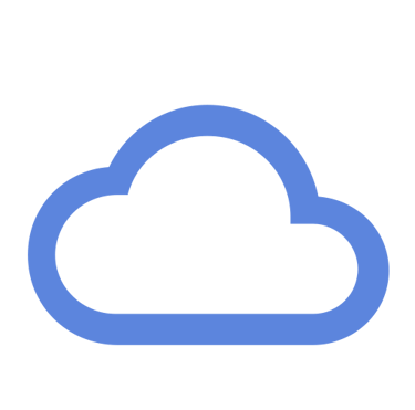 a cloud with a blue cloud in the middle