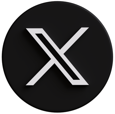 a black and white icon of a letter x