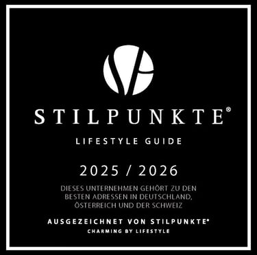 Stilpunkte Auszeichnung 2025 und 2026 für Reidelbach Immobilien als eine der besten Adressen im Lifestyle Guide