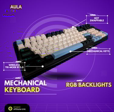 Picture of mechanical key board AULA F99