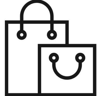 a shopping bag with a smile on it
