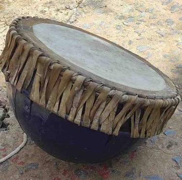 Rural Indian Kettledrum – Traditional Nagada Drum from Tribal Regions
