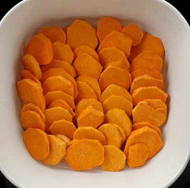 Sweet Potatoes Arranged