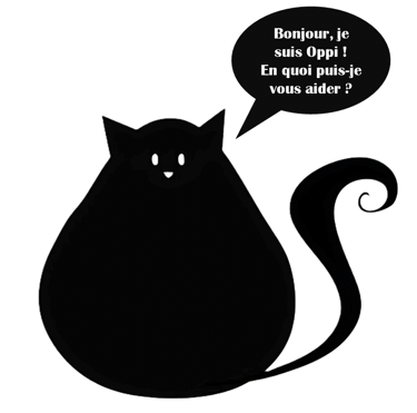 a black cat with a speech bubble bubble bubble