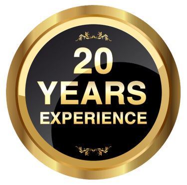 20 years experience badge