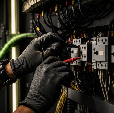 Licensed electrician installing panel in Kansas City, lees summit, Overland Park, Blue Springs