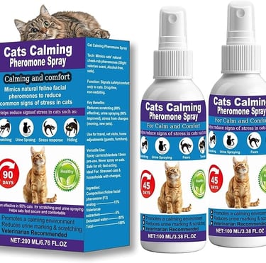 Cat Calming Spray & Cat Pheromone Spray – Stress & Anxiety Relief for Cats, Kittens, Reduces Scratch