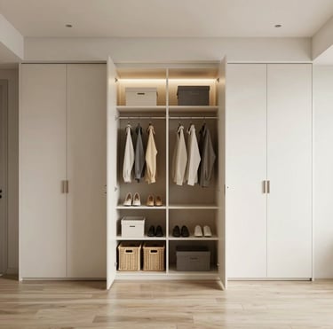 A sleek, modern living room showcasing a plush royal blue velvet sofa with gold accents.