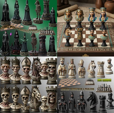 Catálogo de modelos 3D de ajedrez temáticos en formato STL para descargar e imprimir