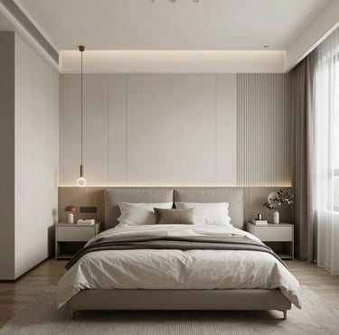 A sleek, modern living room setup featuring minimalist Saudi and Turkish furniture pieces.