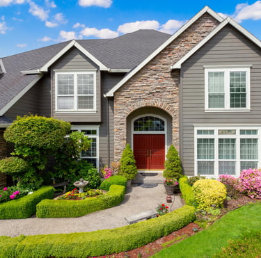 Modern suburban home representing home buying and closing costs