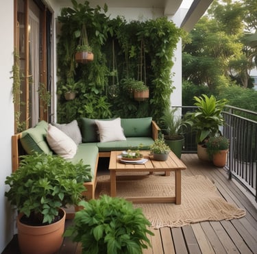 A sleek kitchen setup with modern appliances and elegant dark green accents.