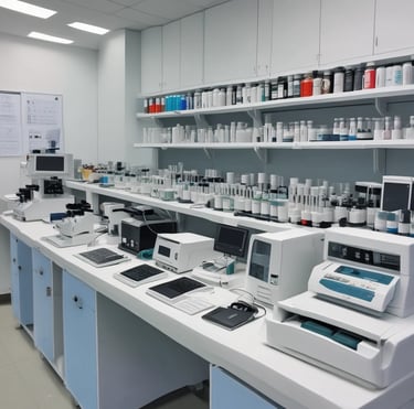 Close-up of a modern hospital bed with advanced monitoring equipment in a bright, clean room.
