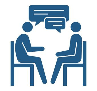 début de la médiation, entretien à deux en face à face