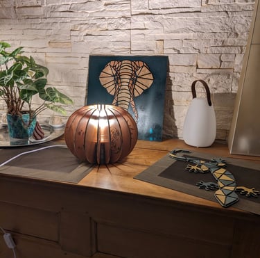 lampe tableau déco